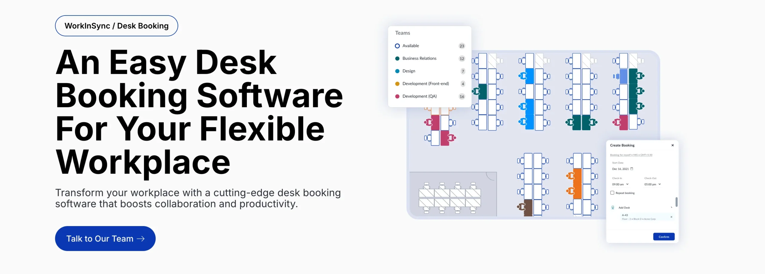 workinsync desk booking app
