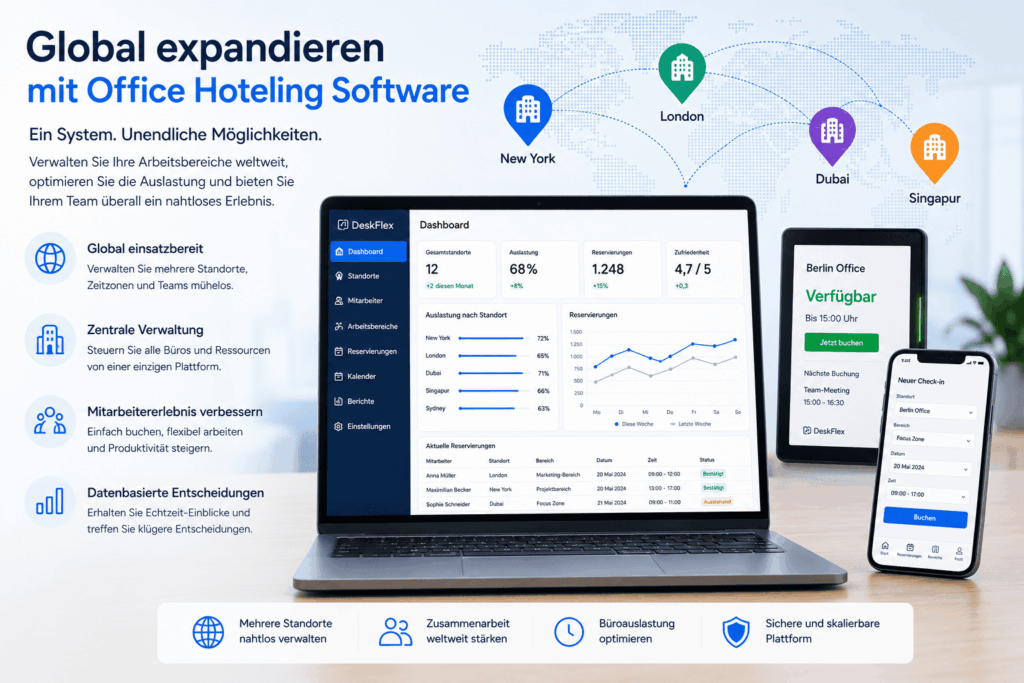 globales aexpandieren mit office hoteling software