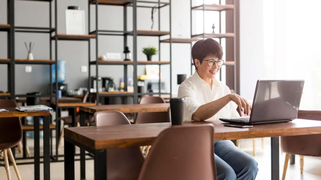 person working at a desk