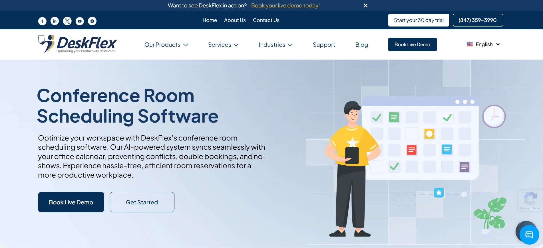Deskflex Conference Room Scheduling Software