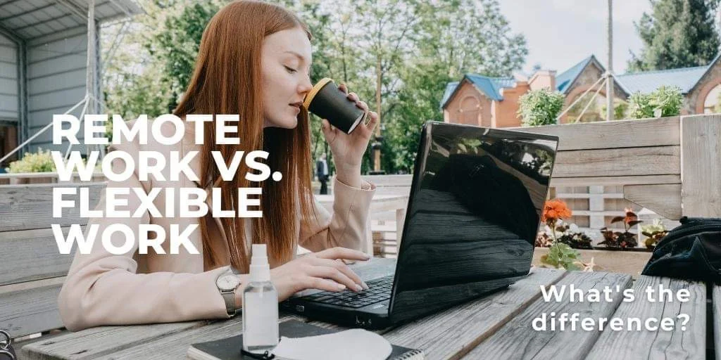 girl doing office work remotely