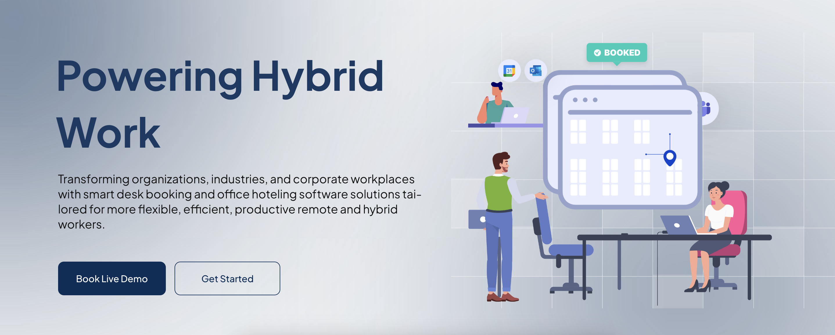 DeskFlex meeting room booking software