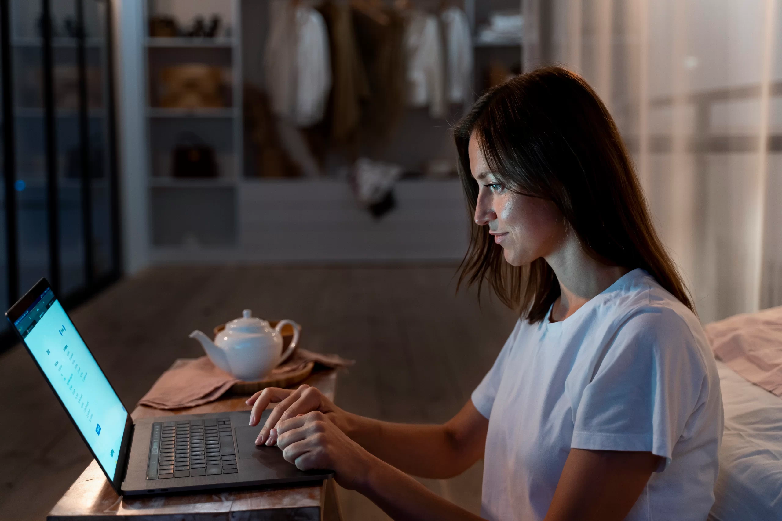 woman working from home
