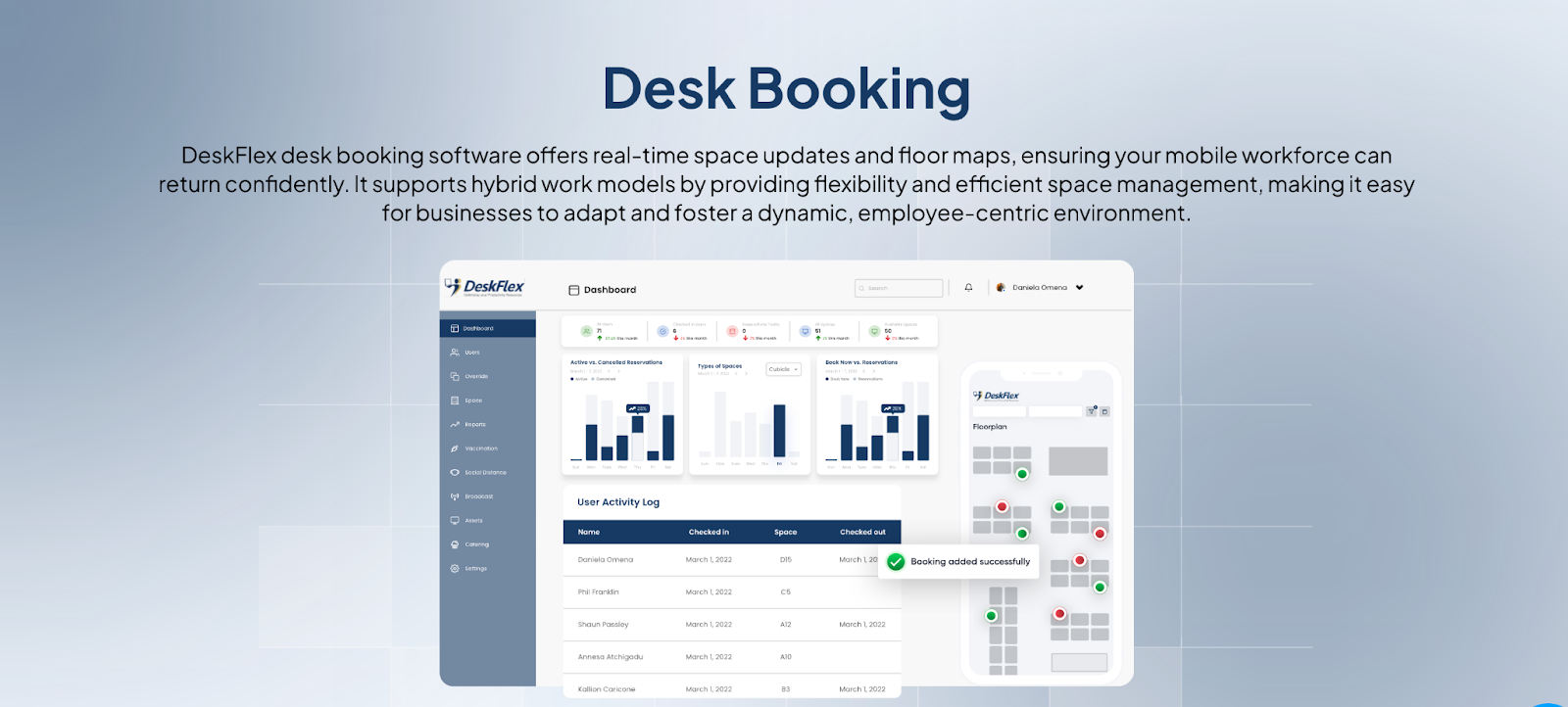 DeskFlex desk scheduling software
