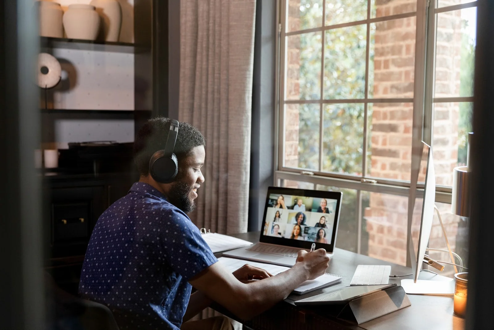 hybrid worker working from home
