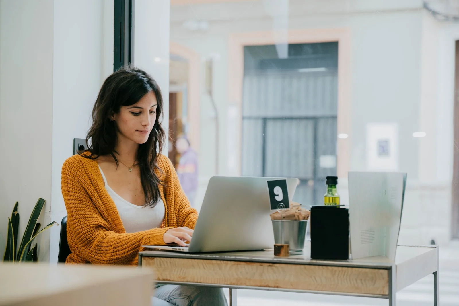 woman working in an office
