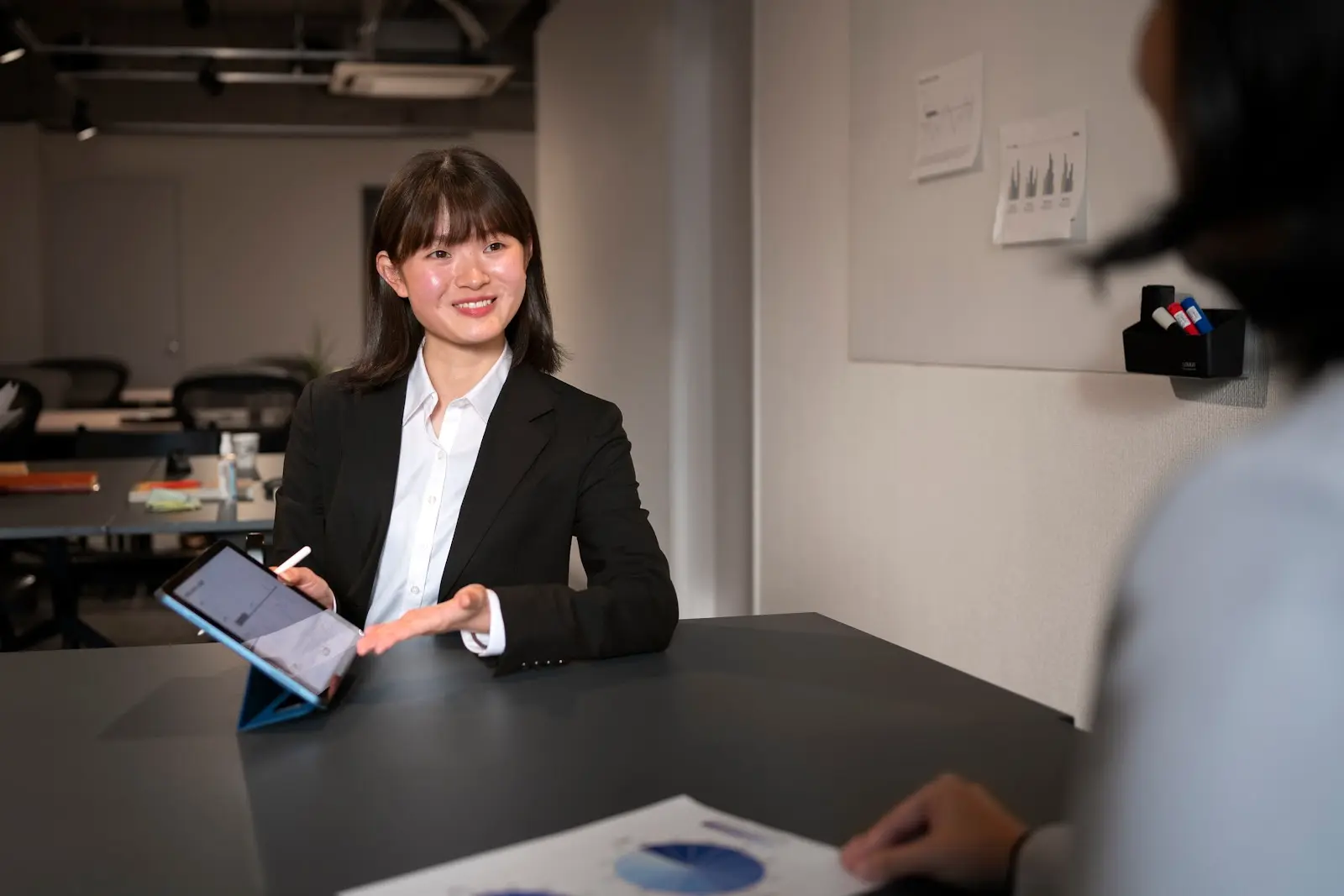 Lady in meeting 
