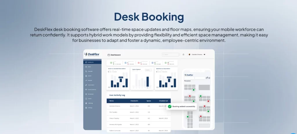 deskflex hot desk booking