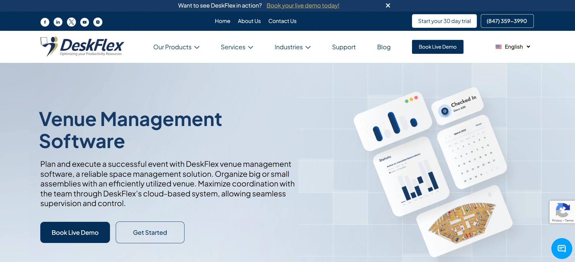 Deskflex Venue Management Software