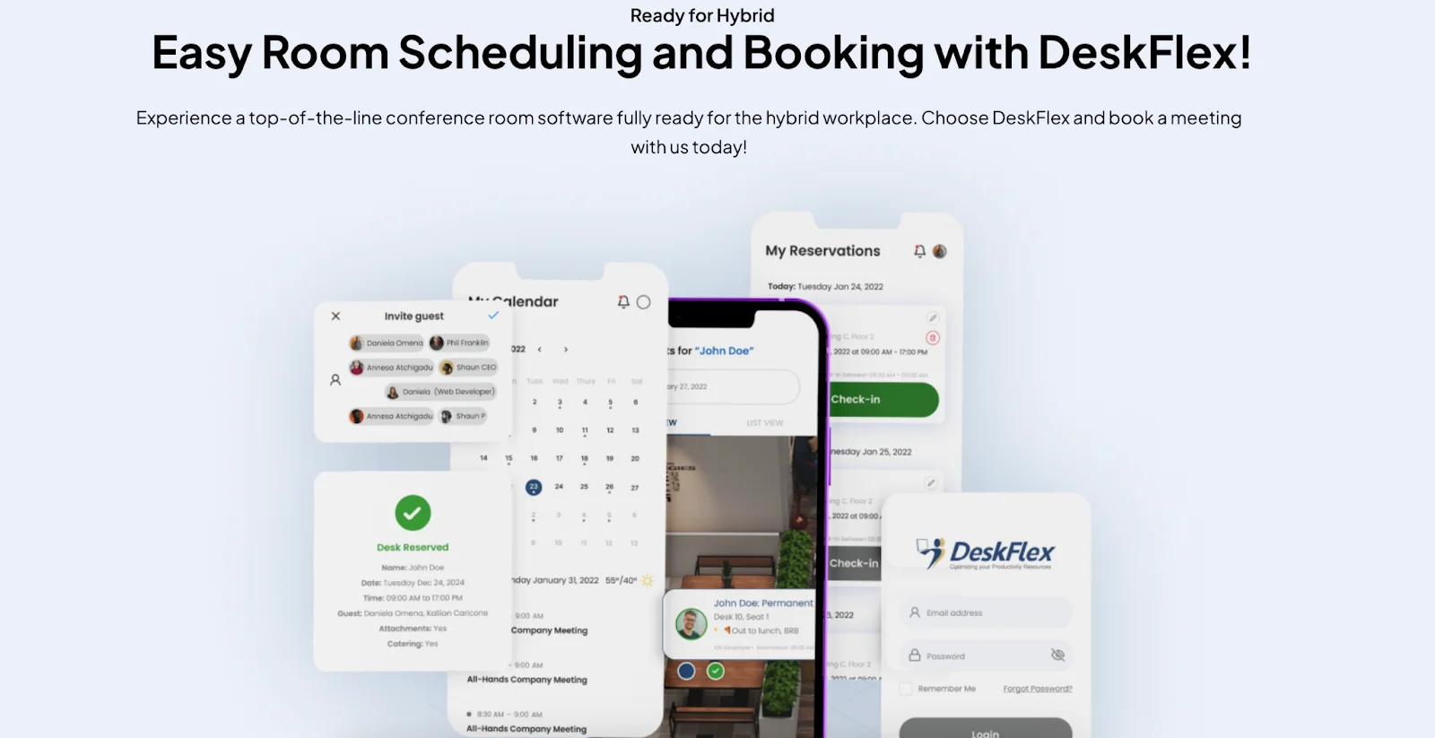 Deskflex room scheduling
