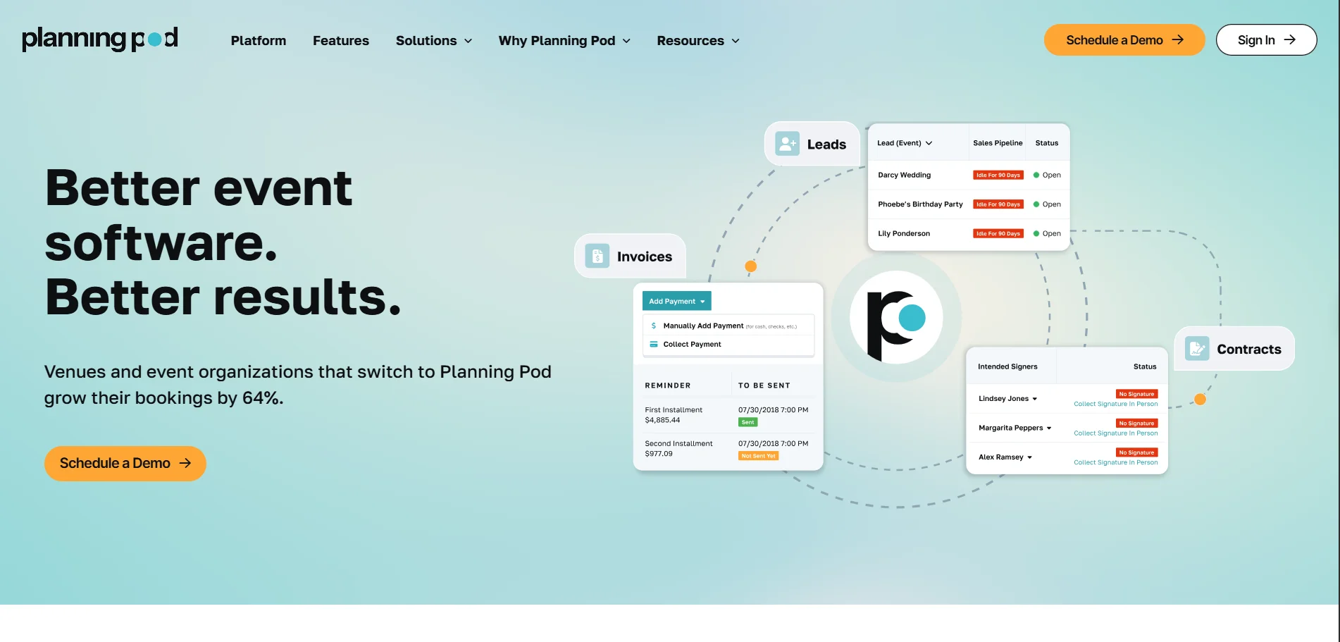 Planning Pod Venue Management Software