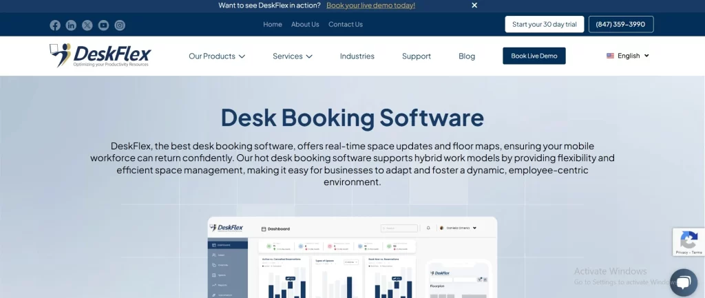 desk booking deskflex
