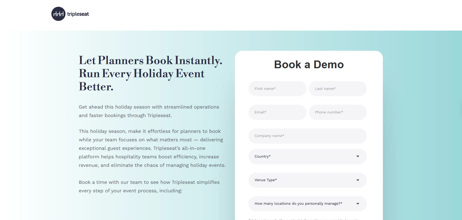 Tripleseat Event Booking Software