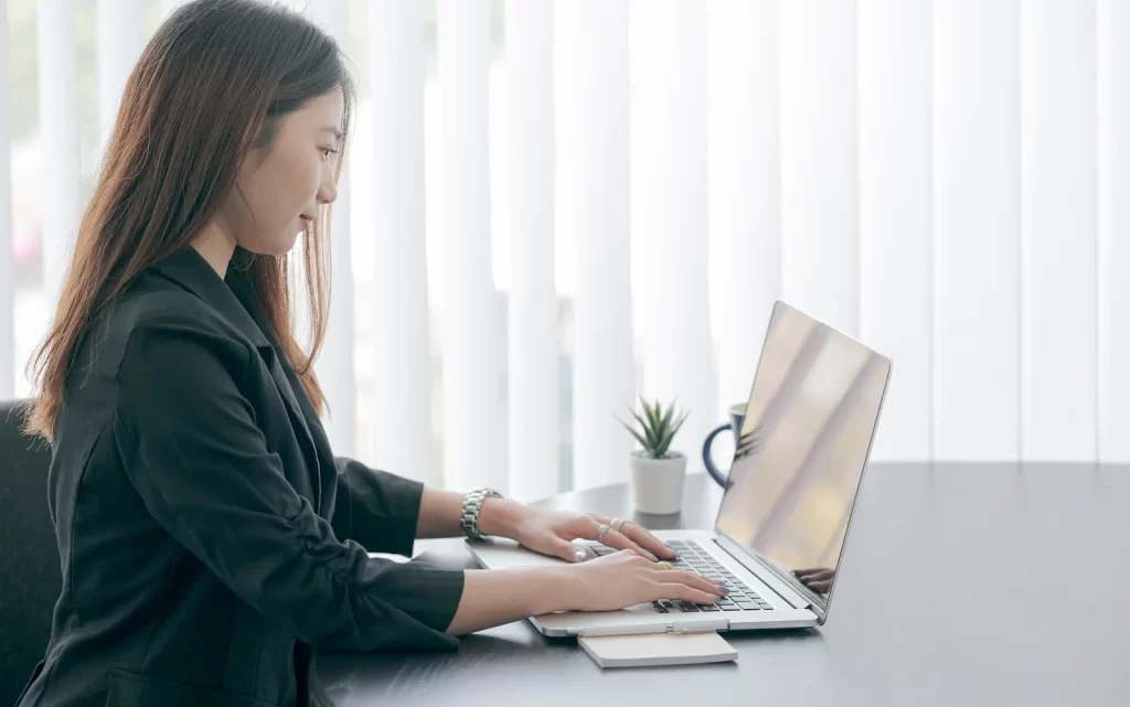 women working in office space