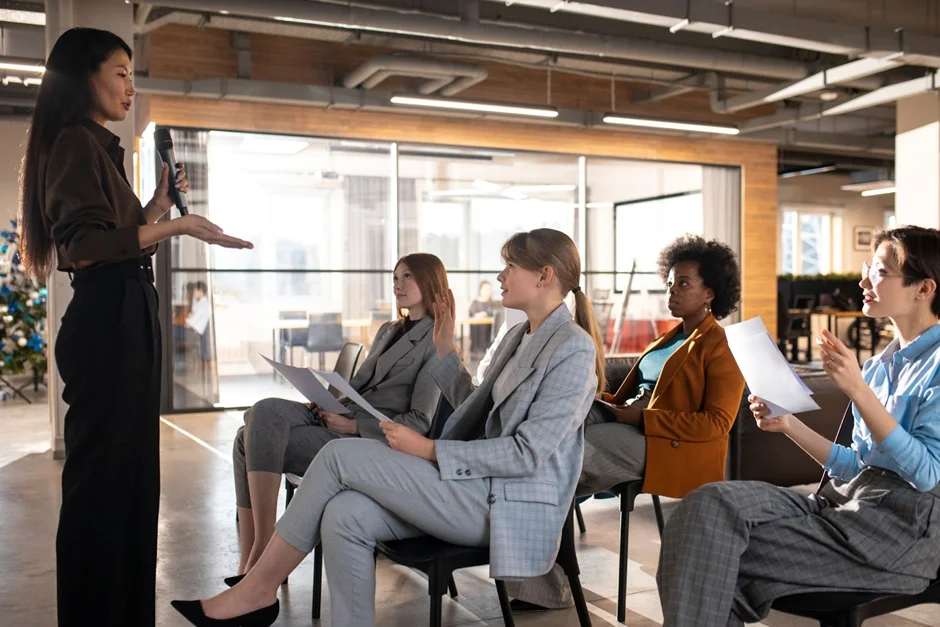 People having meeting at a conference room