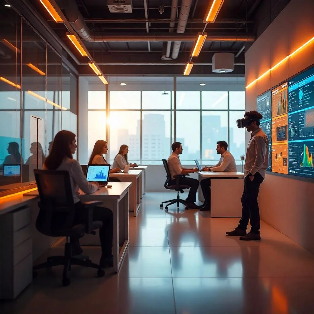 people using smart tools in office