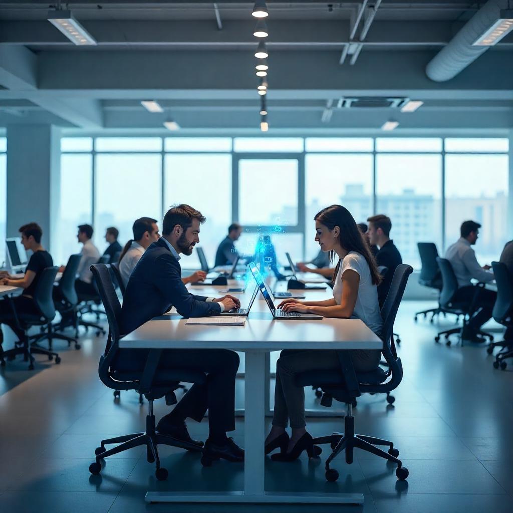 people sitting in office
