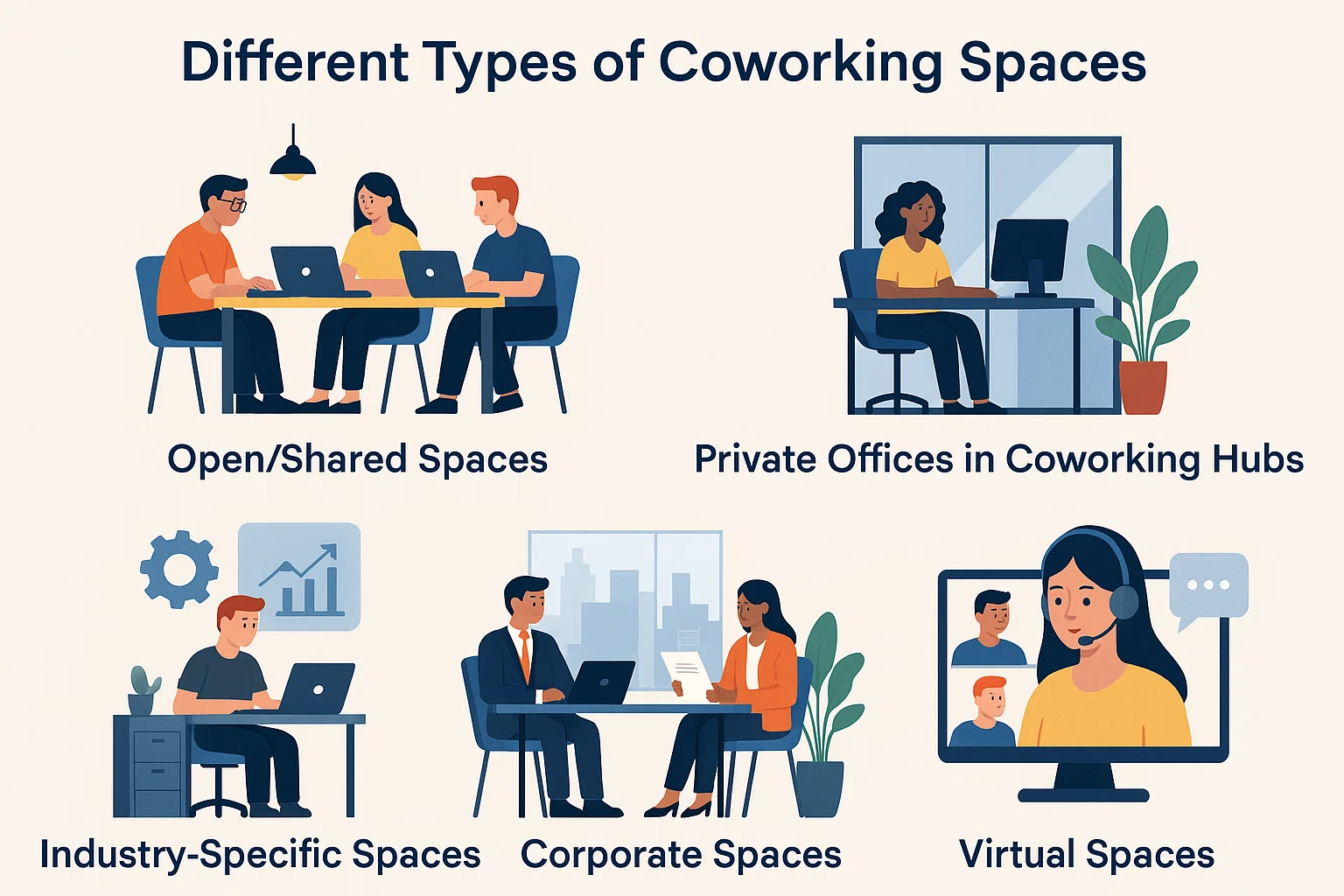 5 types of coworking spaces