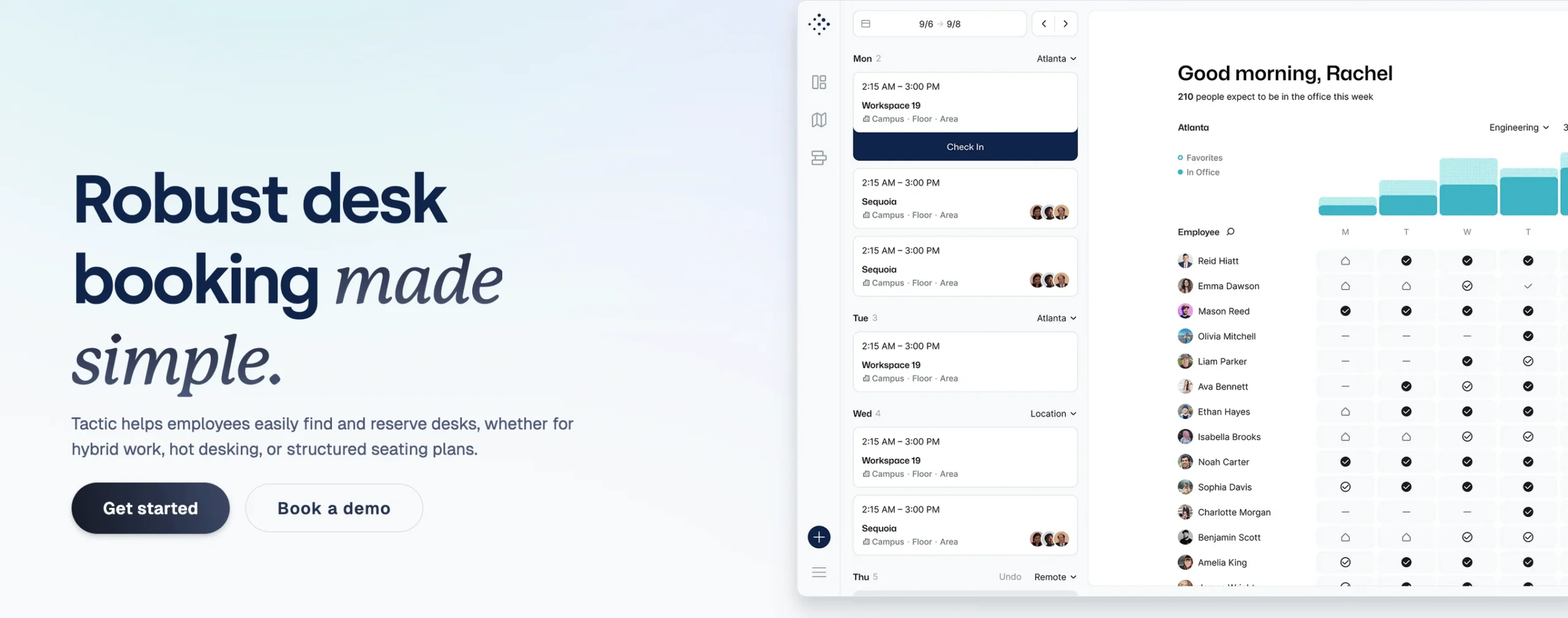 tactic desk sharing tool