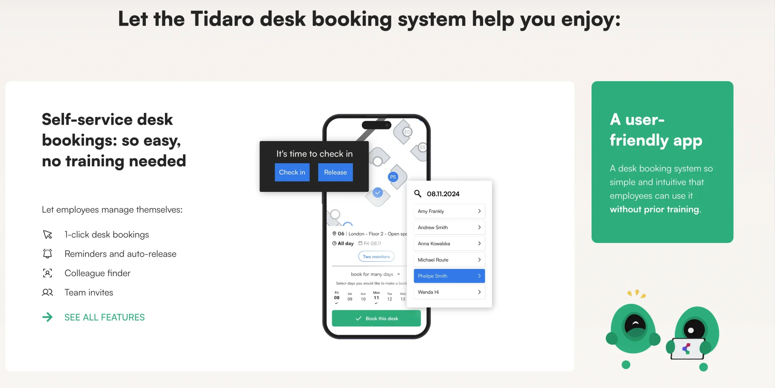 tidaro hoteling system