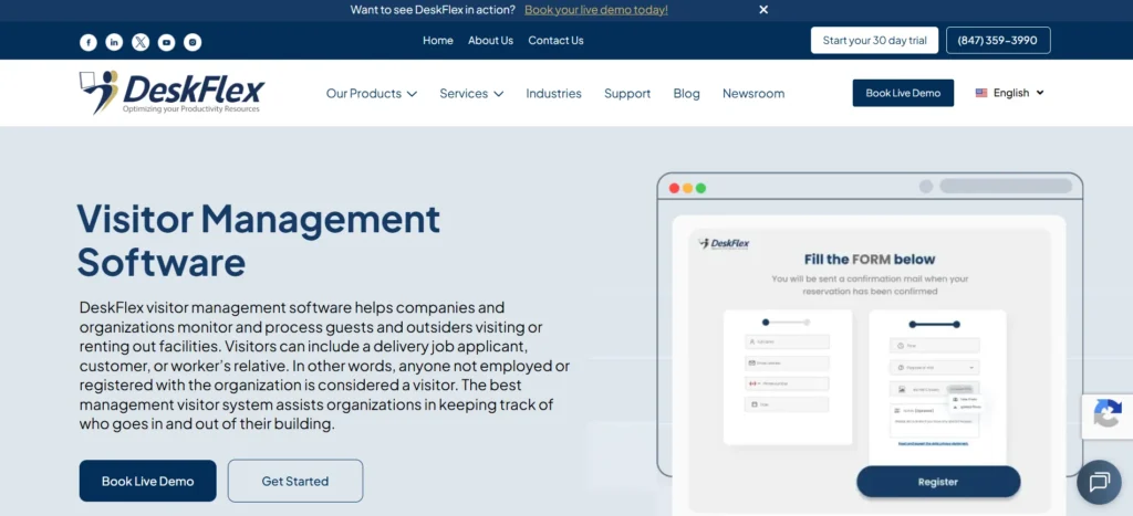 Deskflex Visitor Management